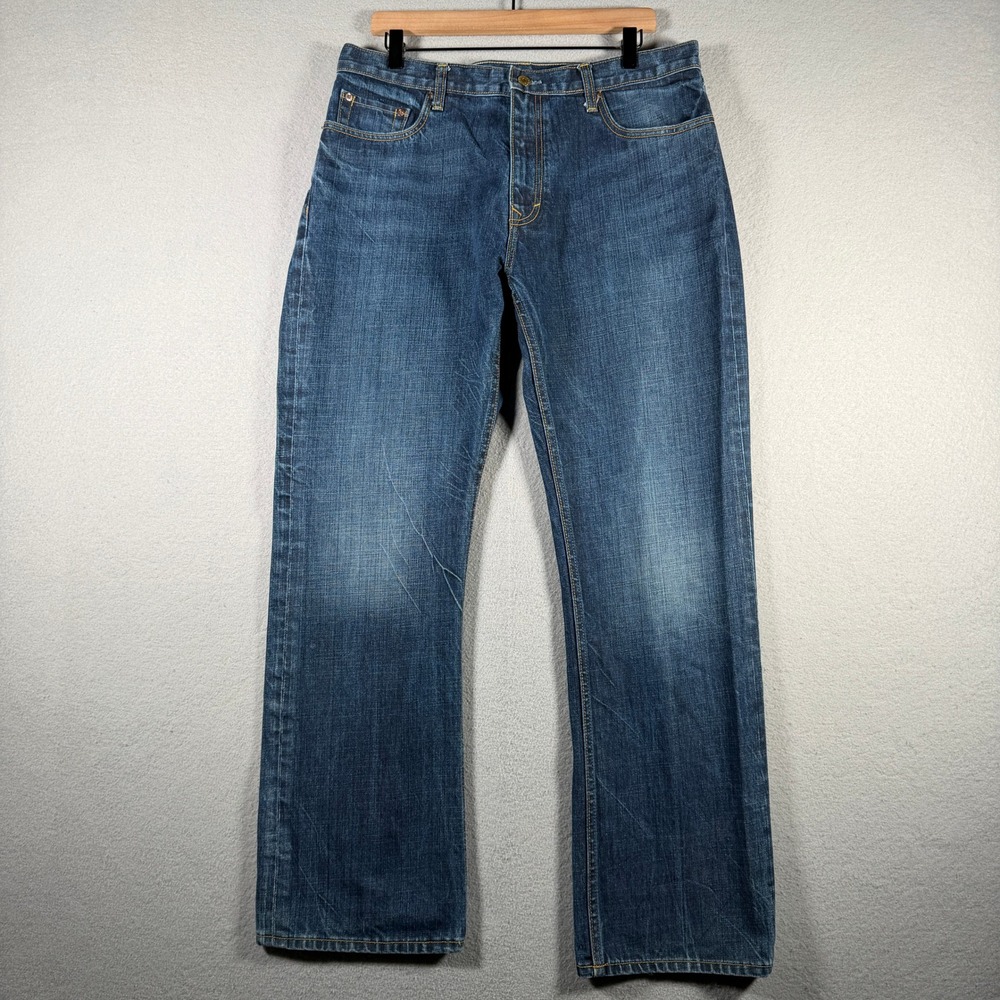Vintage Banana Republic 078 Straight Leg Mens Jeans 35x32 Blue Cotton Denim